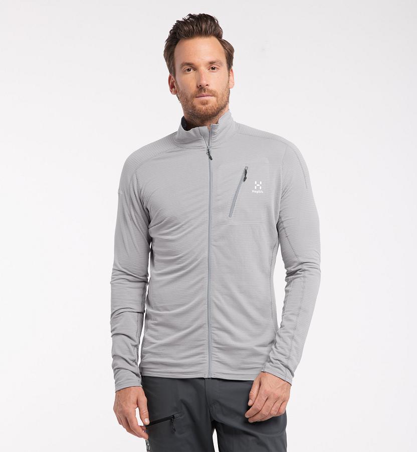 Haglöfs L.I.M Mid Layer Grey For Mens XNADH2346 Australia